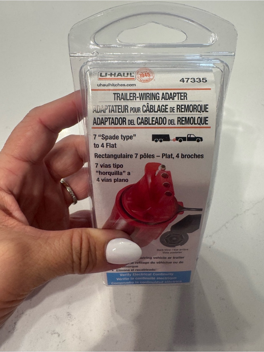 Red Trailer Wiring Adapter (7-to-4 Flat)